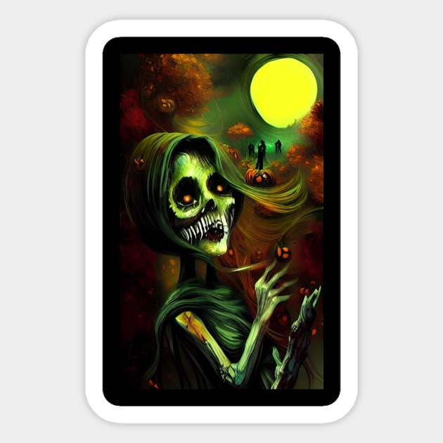 Halloween digital painting Sticker by Gaspar Avila